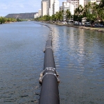 アラワイ運河の非常用下水管バイパス工事は順調